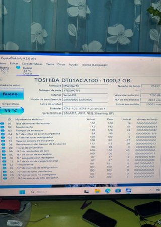 Disco duro toshiba de 1TB