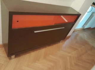 Mueble recibidor con espejo y zapatero