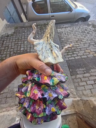 Statua ballerina flamenco porcellana
