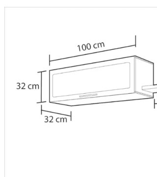 Mueble alto modular madera y cristal