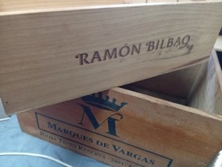 Lote 3 Cajas Madera Vino