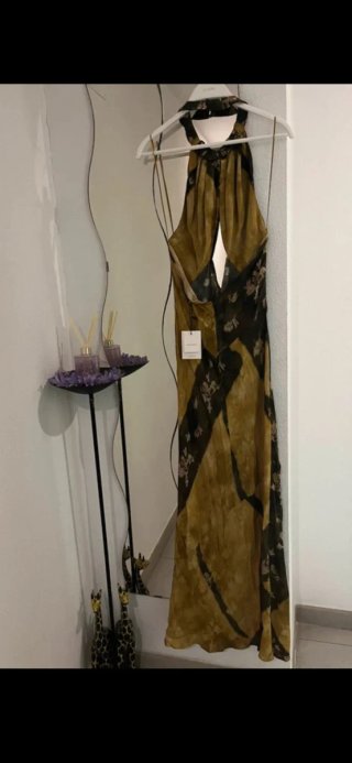 Vestido Zara Halter Estampado Talla S zara