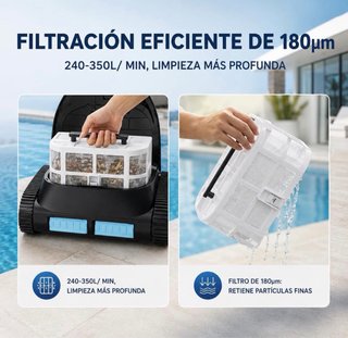 NUEVO Robot Limpiafondos Piscina Inalámbrico
