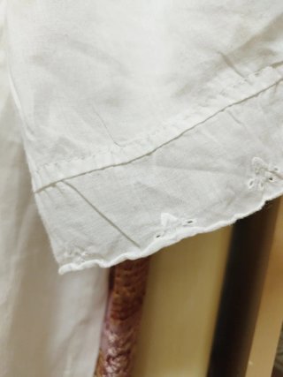 Camisón antiguo hilo bordado hecho a mano