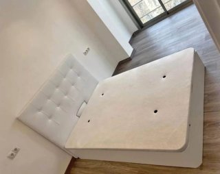 Canapé a ribalta in legno con 4 angoli arrotondati in legno massello da 3 cm con coperchio rinforzato