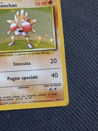 Hitmonchan Base Set Holo Carta Pokémon