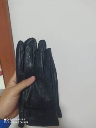 Guantes estilo cuero unisex negros