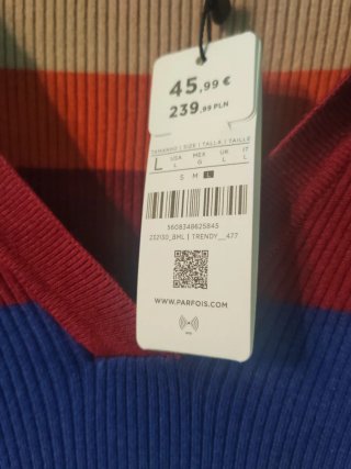 Vestido de punto Parfois rayas
