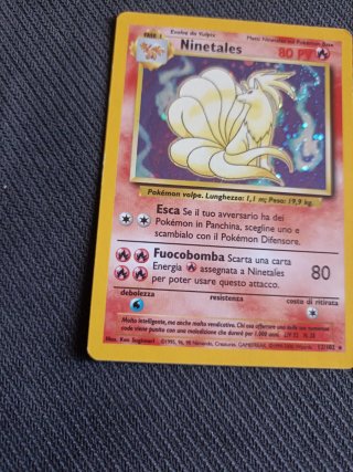 Ninetales Base Set Holo Pokémon Carta