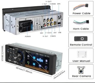Radio Coche 1 DIN Pantalla Táctil CARPLAY/ ANDROID