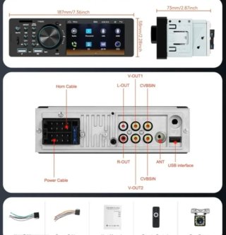 Radio Coche 1 DIN Pantalla Táctil CARPLAY/ ANDROID