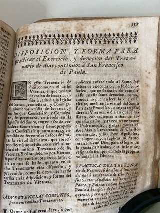 Libro Antiguo 1735 San Francisco de Paula