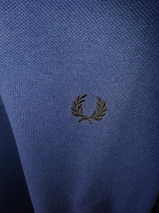 Polo Fred Perry Manica Lunga Blu XS