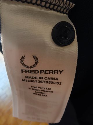 Polo Fred Perry Manica Lunga Blu XS