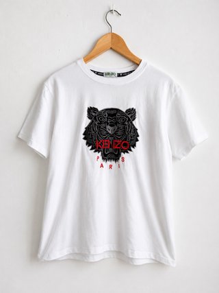 Camiseta Kenzo Negra Tigre Bordado Talla XL