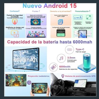 Tablet Gemini Android 15 1280p 6000mAh