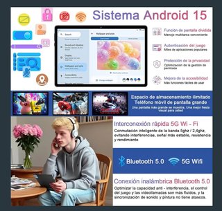 Tablet Gemini Android 15 1280p 6000mAh