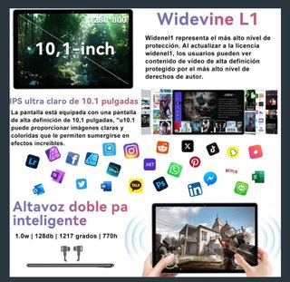 Tablet Gemini Android 15 1280p 6000mAh