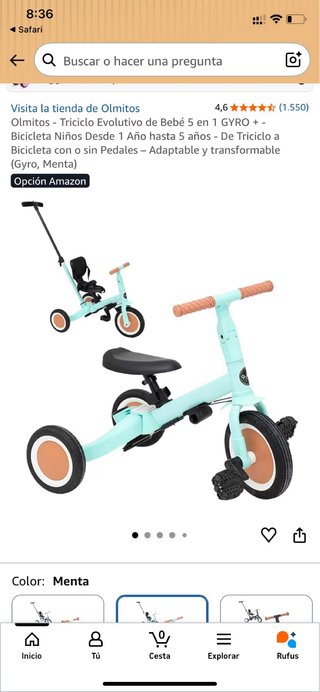 Triciclo Evolutivo Olmitos GYRO 5 en 1