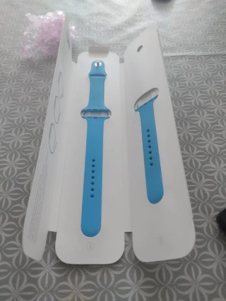 Correa Apple Watch Sport Azul con Caja