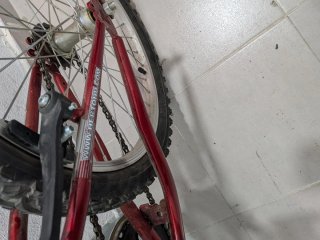 Bicicleta Junior Roja y Plateada