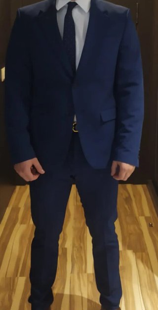 Traje de chaqueta y pantalón azul