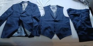 Traje 3 Piezas Zara Hombre Azul