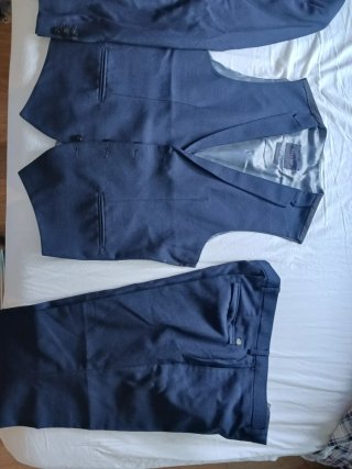 Traje 3 Piezas Zara Hombre Azul