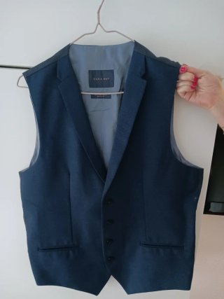 Traje 3 Piezas Zara Hombre Azul