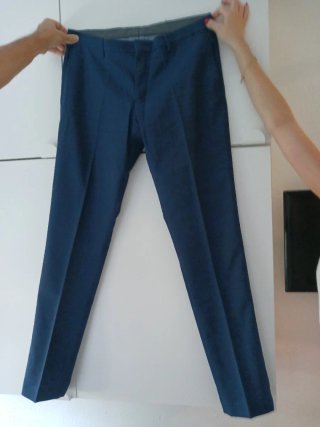 Traje 3 Piezas Zara Hombre Azul