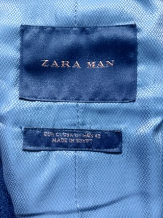 Traje 3 Piezas Zara Hombre Azul