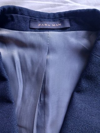 Traje 3 Piezas Zara Hombre Azul