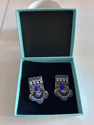 Pendientes Vintage Ayala Bar Azules