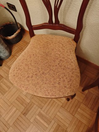 Juego 6 Sillas Madera Tapizadas