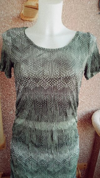 Vestido verde estampado talla única
