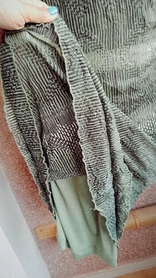 Vestido verde estampado talla única