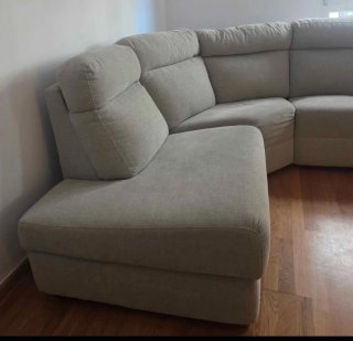 Sofá modular tela beige/gris