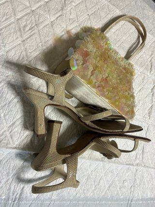 Bolso Lentejuelas y Sandalias Fiesta