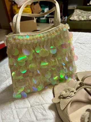 Bolso Lentejuelas y Sandalias Fiesta