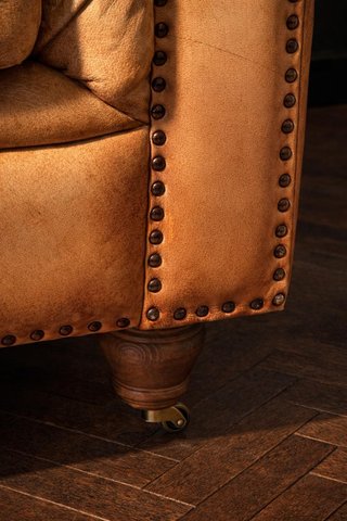 Sillón Chesterfield XL Piel Marrón