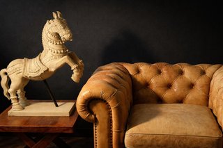 Sillón Chesterfield XL Piel Marrón