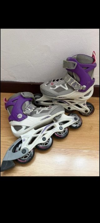 Pattini Oxelo Decathlon Viola/Grigio 29/32