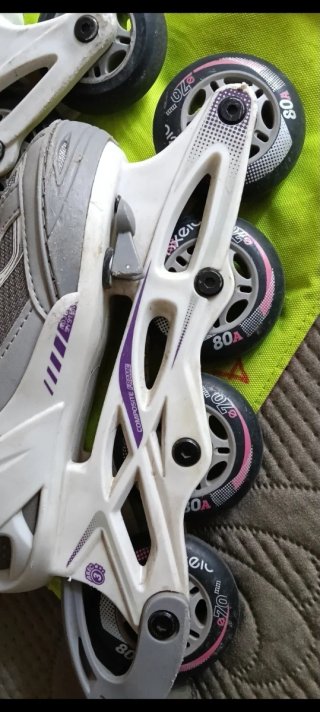 Pattini Oxelo Decathlon Viola/Grigio 29/32