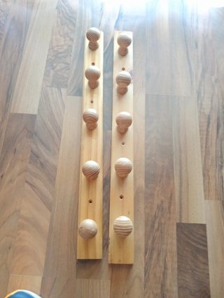 Colgador madera 5 pomos