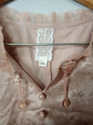 Vestido Blusa Rosa y Negro Talla XXL