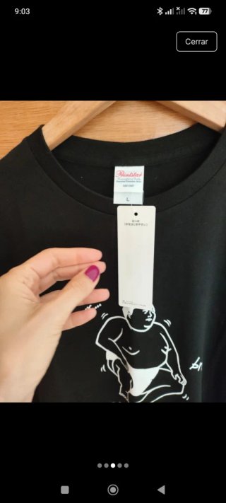 Camiseta  Printsart para Uniqlo Sumo Negra