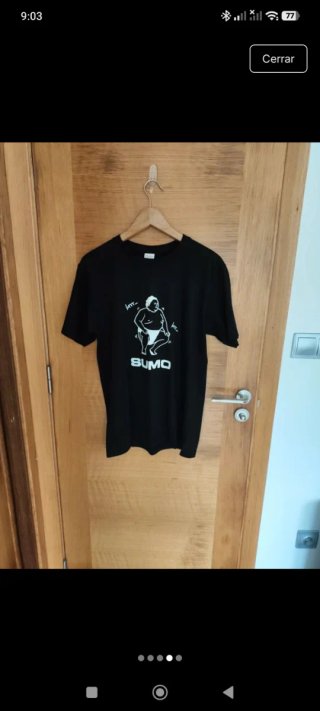 Camiseta  Printsart para Uniqlo Sumo Negra