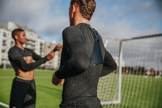 Camiseta térmica de fútbol manga larga adulto negro keepdry