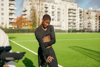 Camiseta térmica de fútbol manga larga adulto negro keepdry