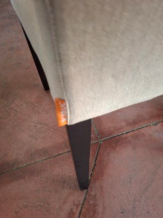 Sillas de comedor beige tela